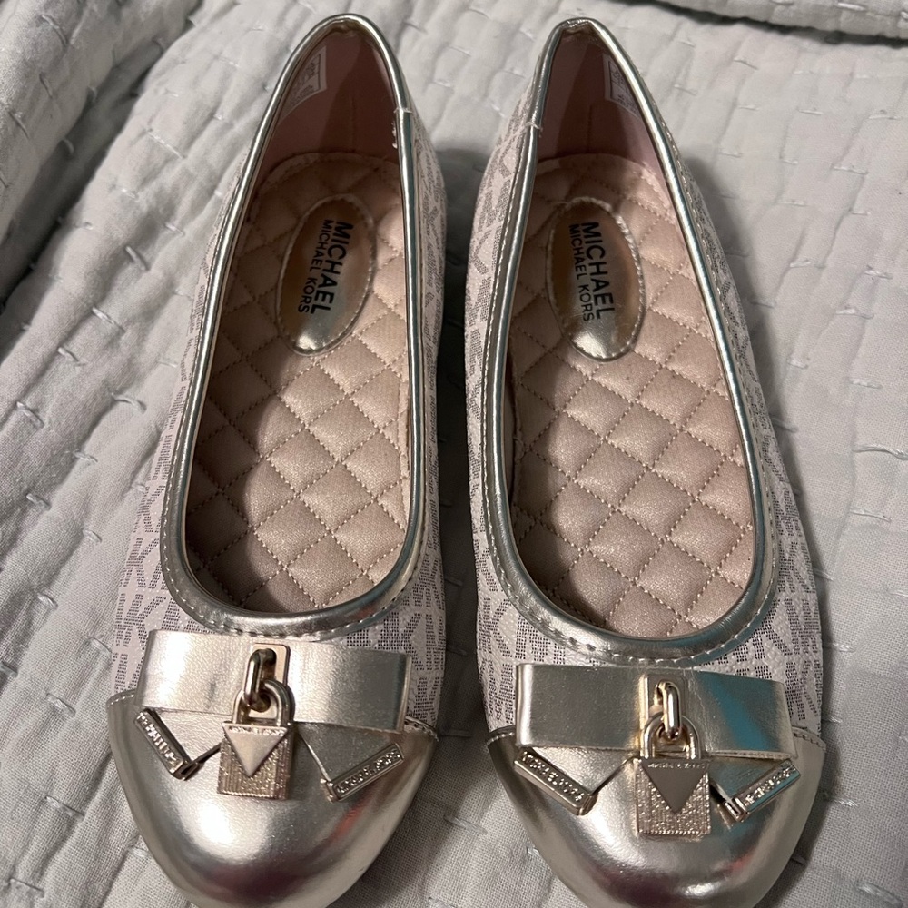 Michael Kors Metallic Silver Loafers